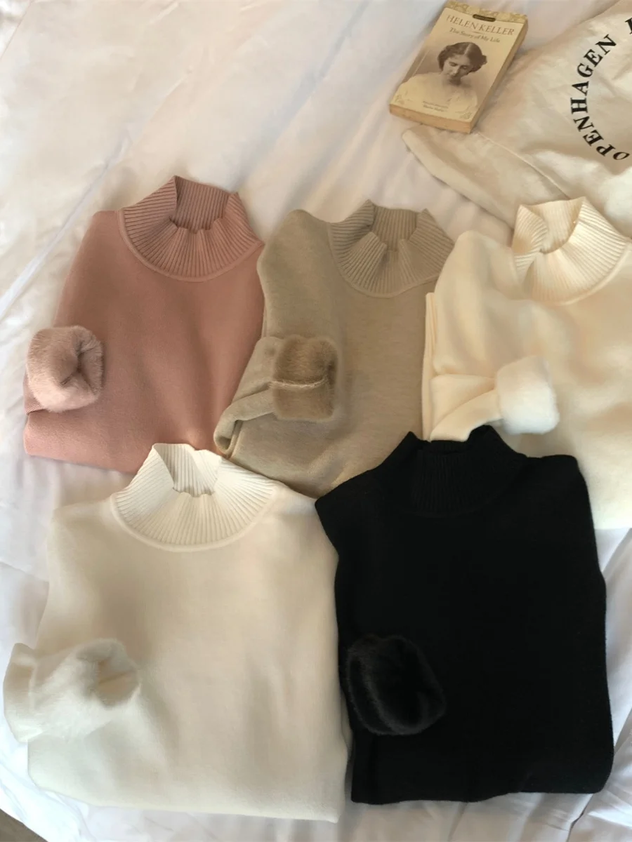 

Sweaters Jumpers Pullovers Women For Adult Ladies Lambswool Korean Style Urban Street Fashion Forward Autumn Winter Warm Trendy