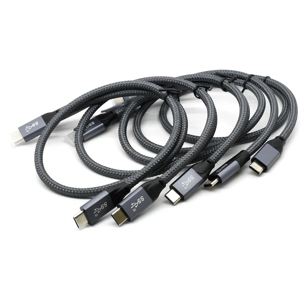 

10 Гбит/с USB 3.2 Gen2 USB C-кабель 50 см Тип C «папа-папа» Кабель для передачи данных и видео 100 Вт с электронным маркером для планшетов, телефонов и ноутбуков