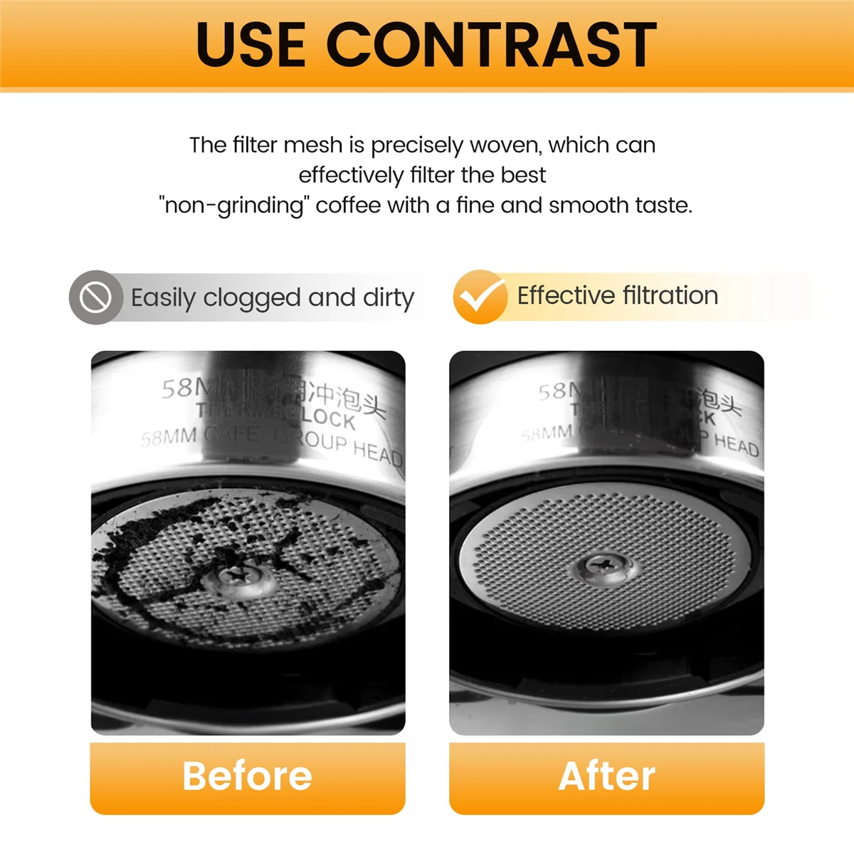 51 мм контактная сетка для душа, шайба, фильтрующая сетка для кофемашины Expresso Portafilter, универсально используется # АБГП