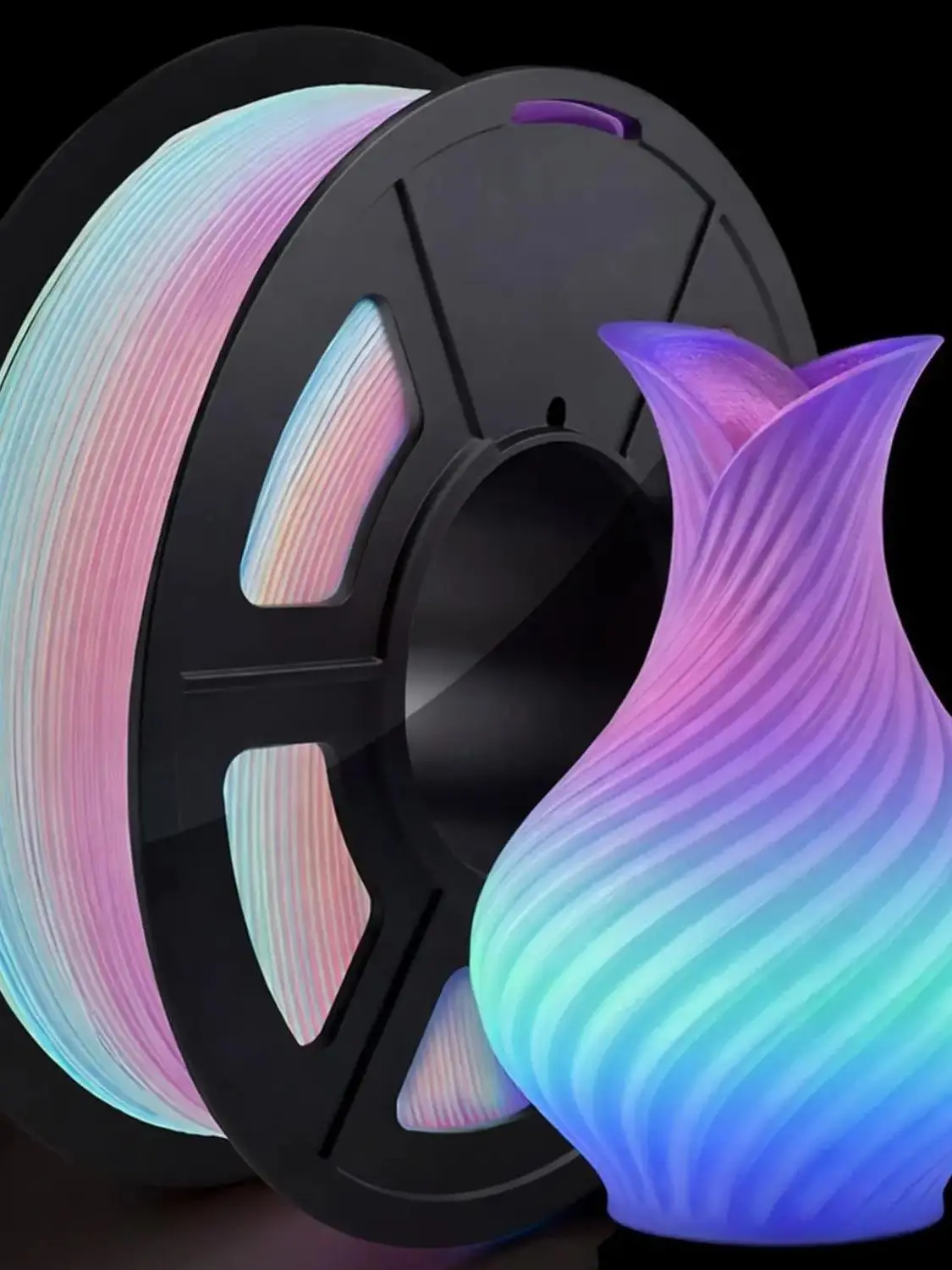 Filajoy3D Glow-in-the-Dark PLA 3D-printerfilamentbundel 1,75 mm regenboogkleur Dimensionale nauwkeurigheid +/- 0,03 mm voor 3D-printen - afbeelding 2