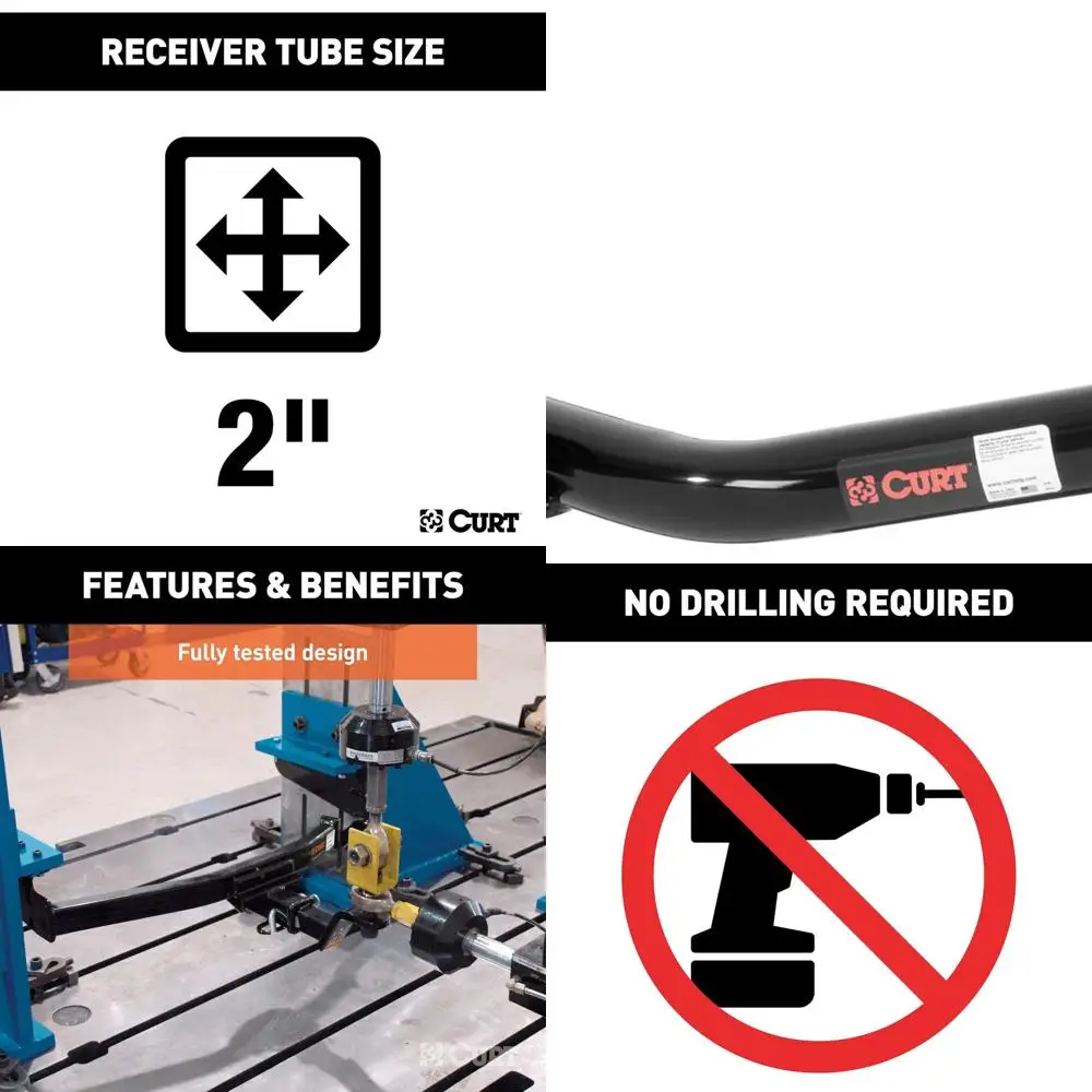 

13322 Class 3 Trailer Hitch, 2-Inch Receiver, Round Tube Frame, Compatible with Select Chevrolet Silverado, GMC Sierra 1500, 250