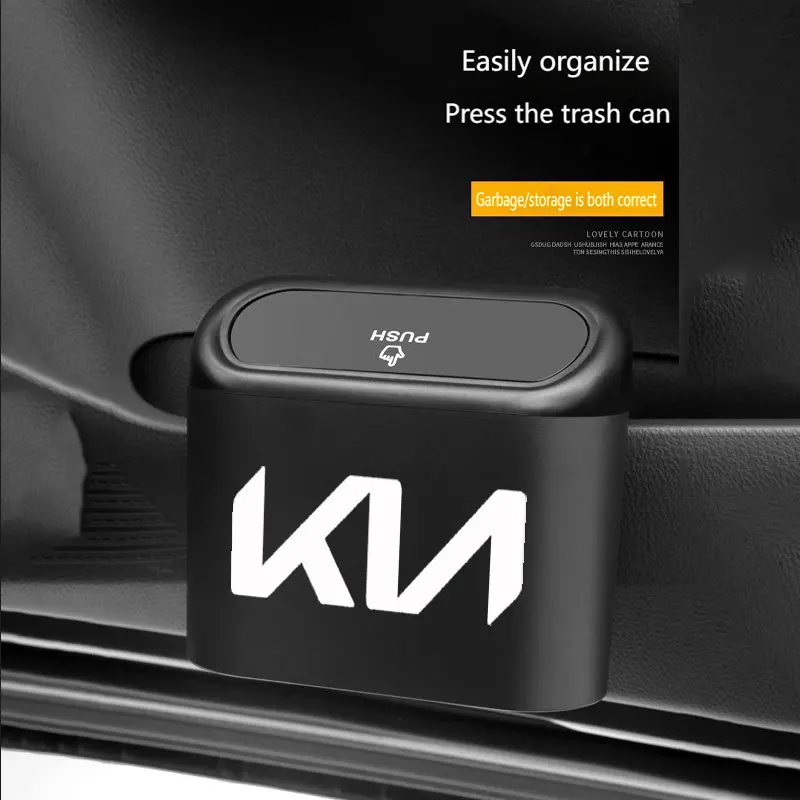 

Car trash can hanging vehicle trash dust collecting box storage box plastic square trash can suitable for Kia automobiles