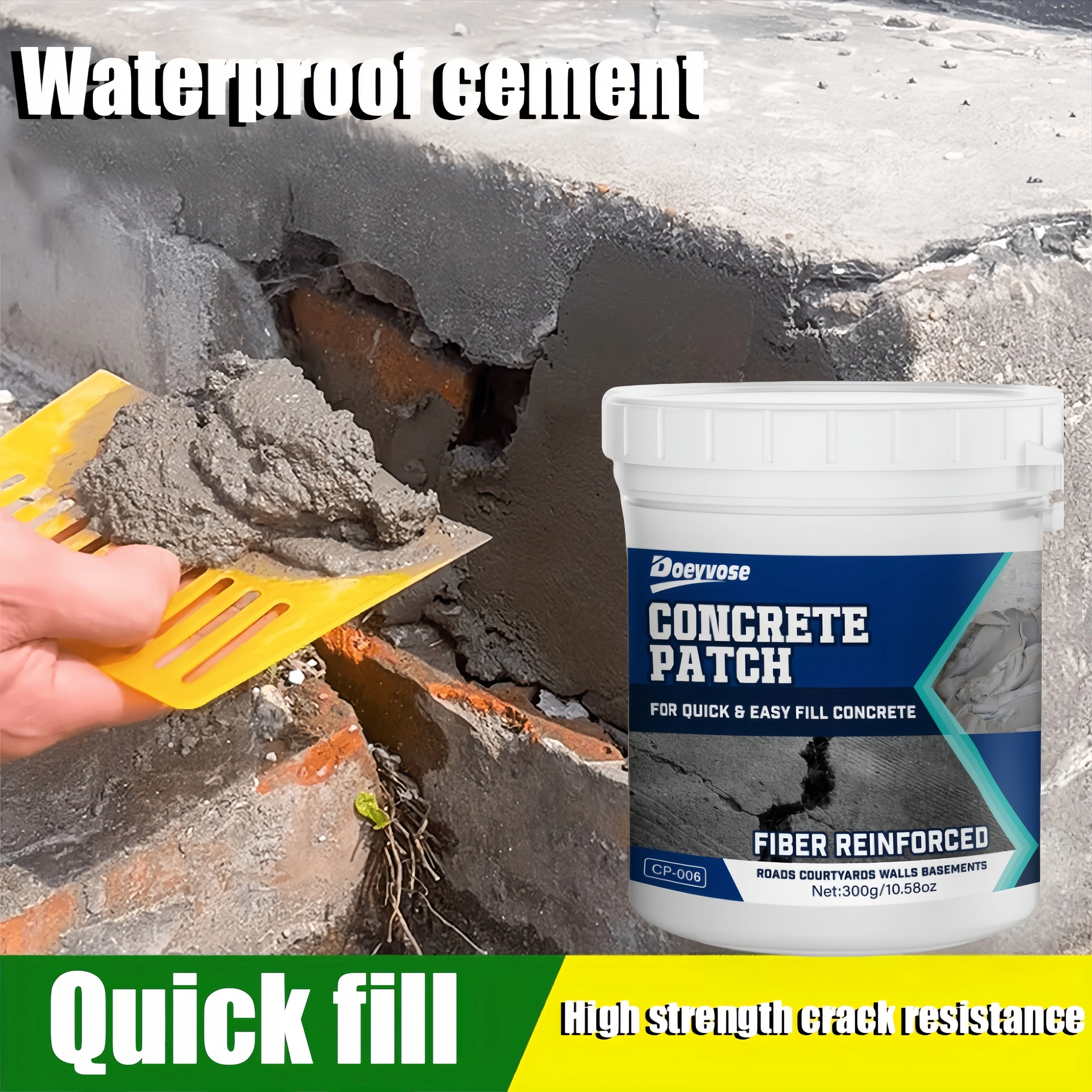 Gray Concrete Crack Repair Paste Anti-Leak100g 300g 500g