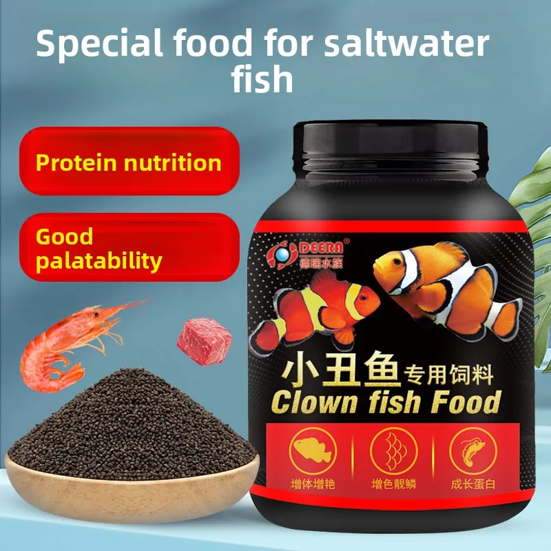 DEERA Clownfish & Tang Food | Sinking Micro Pellets with Balanced Nutrition for All Omnivore Saltwater Aquarium Fish