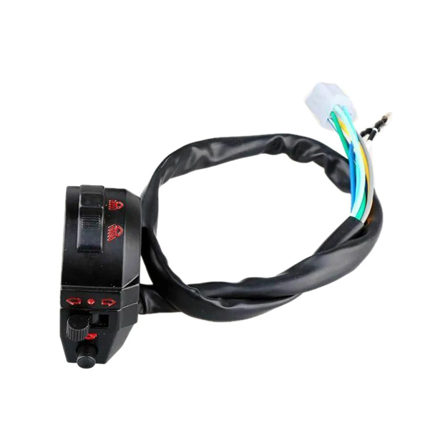 Motocicleta Esquerda e Direita Side Control Switch, High e Low Beam Light, Turn Signal Horn Switch, Moto Parte, ATV, 22mm, 7 ", 8"