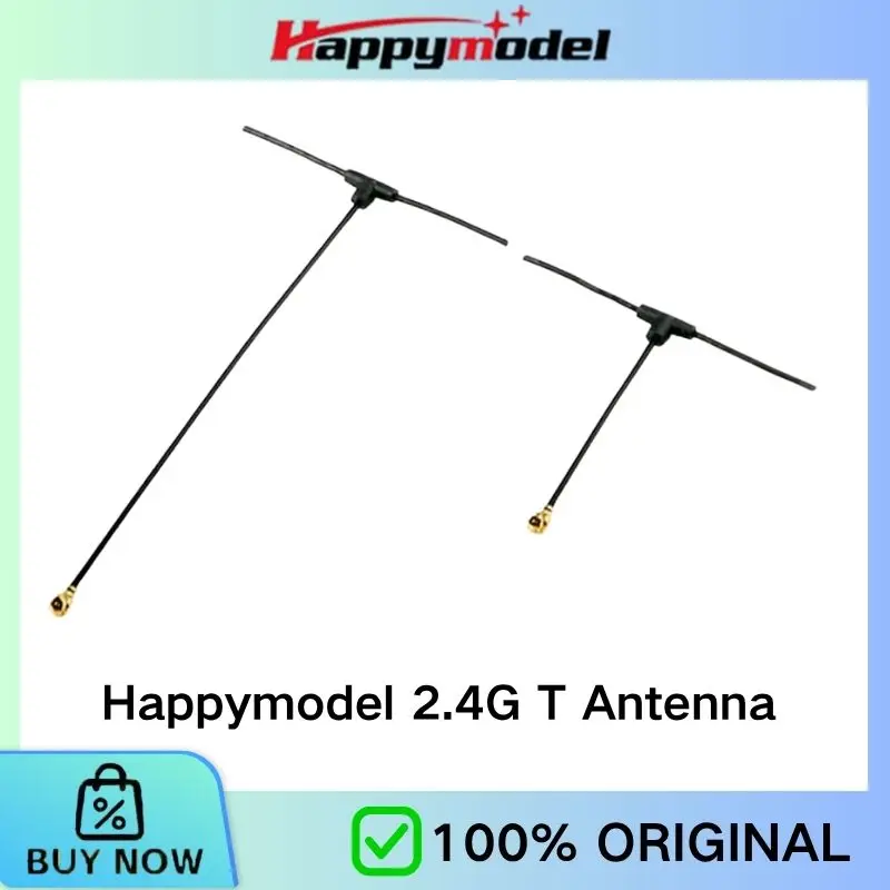 Happymodel T-Type 2.4G Omnidirectional Antenna 40mm 90mm U.FL IPX URL Interface Fit ELRS EP1 EP2 TBS Tracer FPV Drone Receiver