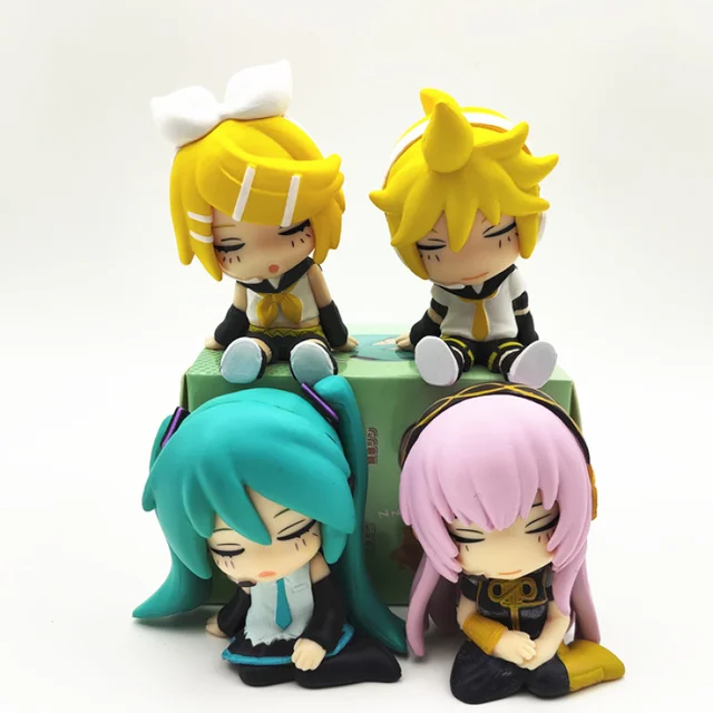1 szt. Losowy styl 5CM Anime Hatsune Miku Luka Kagamine Rin Len Kawaii postać snu Model z pcv zabawki lalki zbierania ozdób prezenty