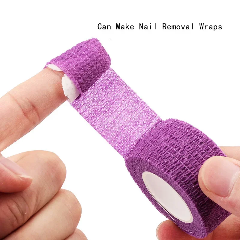 Nail Finger Gel Remove Fixed Bandage Clean Manicure Tools Nonwoven Elastic  Self-adhesive Tape Nail Polish Remover Protect Tool