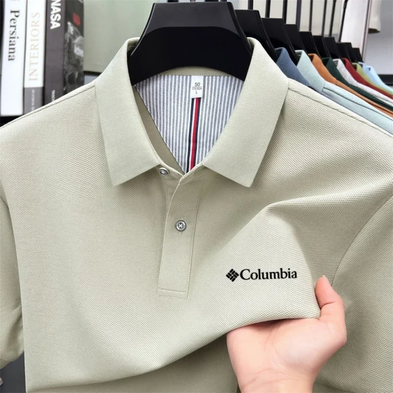 100% reine Baumwolle 2026 High-End Marken Herren Kurzarm-Poloshirt Sommer Mode Luxus Logo Besticktes Golf-Oberteil Lässiges T-Shirt – Detail 5