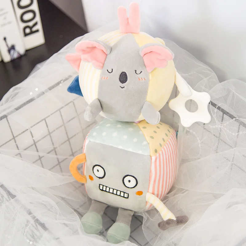 Plush Rattles Baby Newborn Hands Catch Plush Bell Toys Educational Gift For Kids Shower Gift