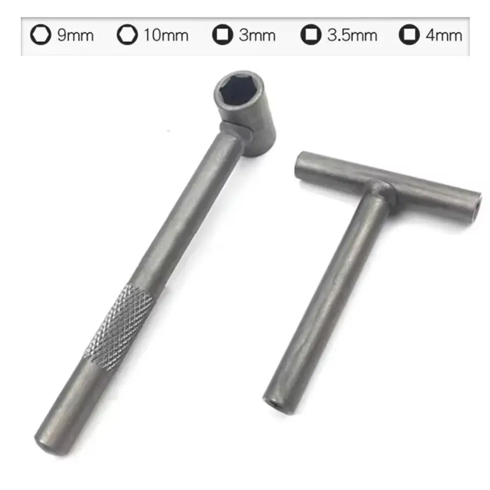T Spanner Hexagon Wrench 3/3.5/4/9/10mm Motorcycle Valve Tappet Adjustment Kit Carbon Steel Square