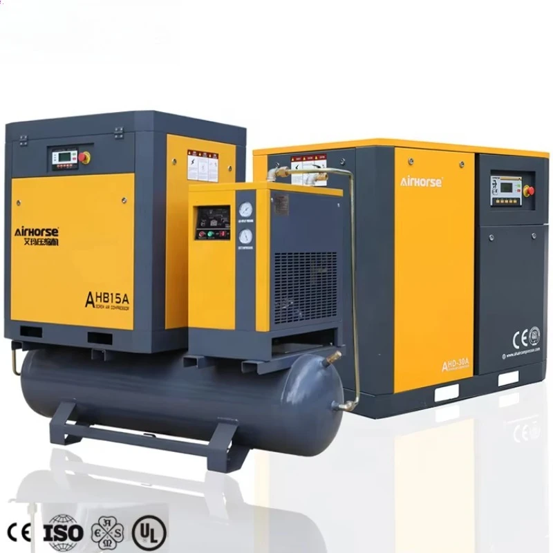 

Laser Cutting 15 hp 15kw 500 Liter 8bar All in One Screw air Compressor 16 bar 10hp 11kw 30hp Screw air Compressor with Dryer