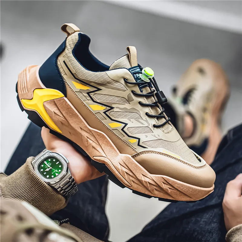 

Men's Chunky Sneakers Youth Tide Zapato Hombre Designer Casual Shoes Man Fashion Anti Slip Shoe for Men Low Outdoor Solid Colour