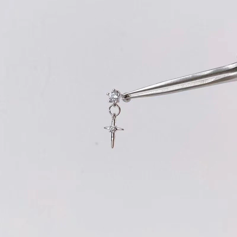 Unisex Mini Crystal Zircon Stud Earrings, Cute Punk Gift