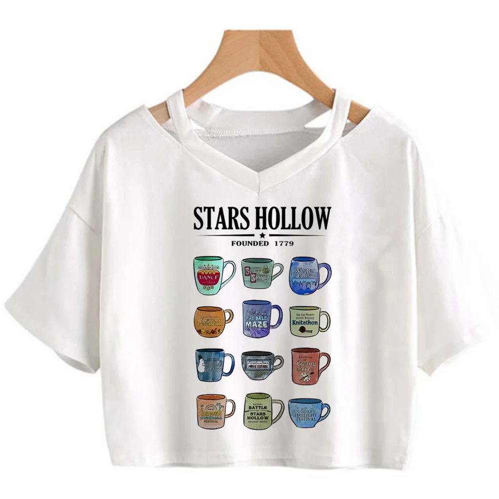 Gilmore Girls goth korean fashion aesthetic crop top girl gothic Harajuku Kawaii graphic crop top clothing