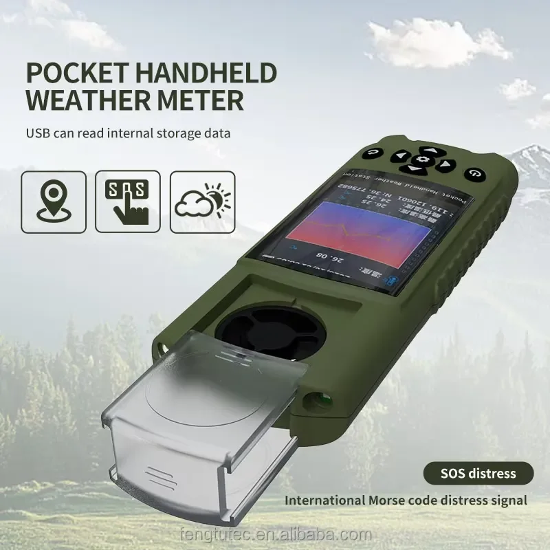 Pocket Handheld Portable Digital Weather Station Wireless Thermometer Hygrometer Outdoor Temperature Humidity Monitor