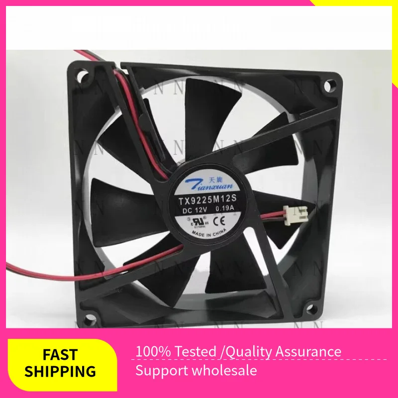 WEP  NEW TX9225M12S 12V 0.17A 0.19A 9CM 2-wire fan