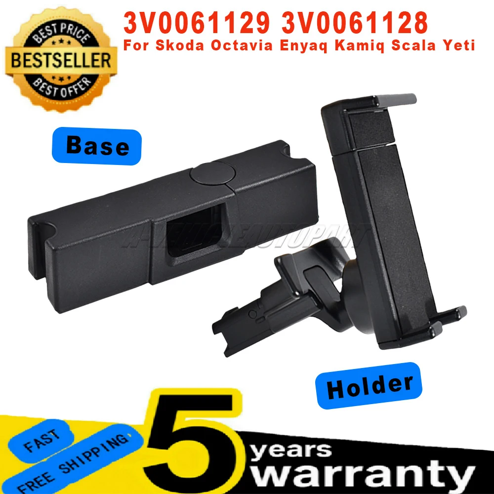 

3V0061129 3V0061128 For Skoda Octavia Enyaq Kamiq Scala Yeti New Headrest Adjustable Tablet Holder Fixed Base car accessories