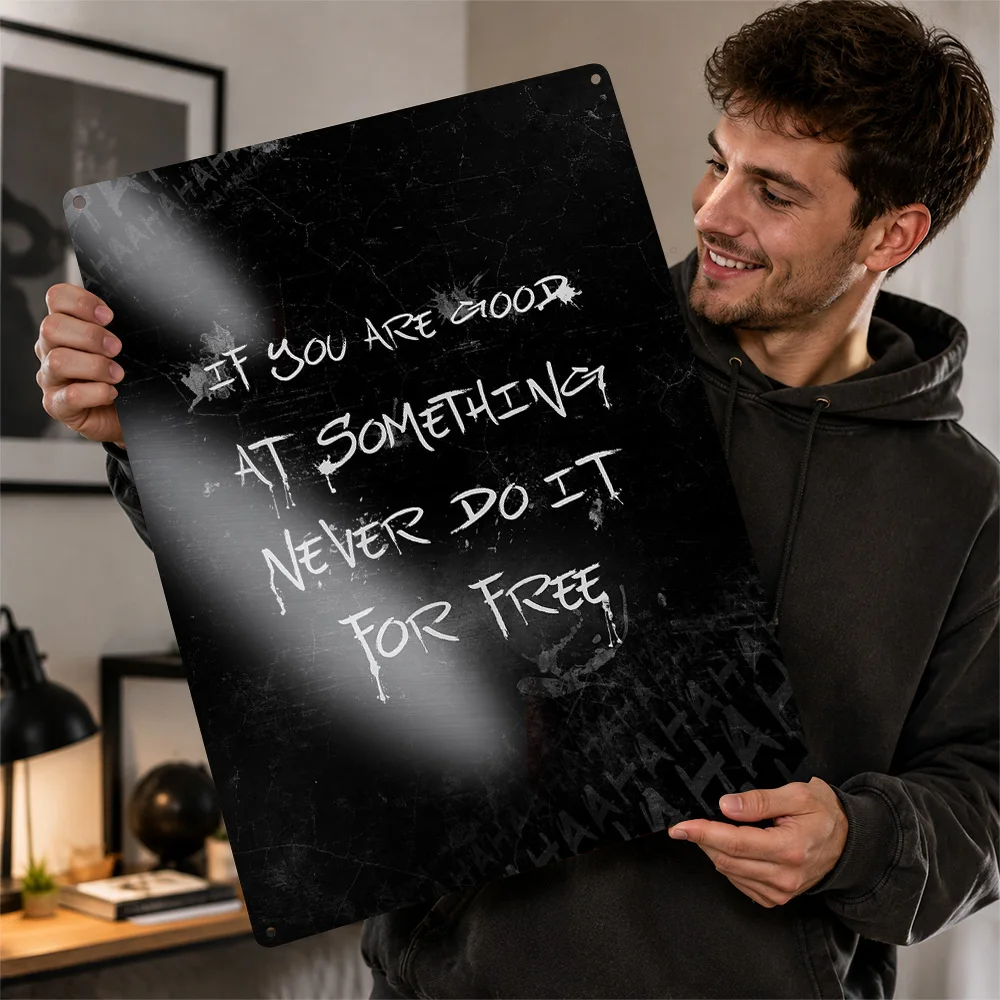 A Joker Lesson · BnW Versi Metal Poster Perfect Gift for Fans Lovers Customized Wall Art Metal Sign for Home Decoration Luxury