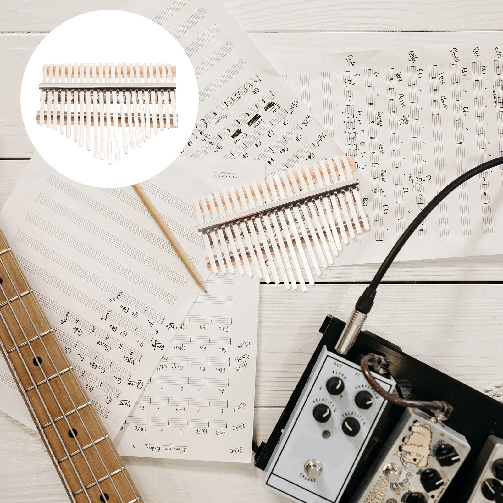 

1 Set 21-Tone Kalimba Diy Accessories Kit Premium Thumb Piano Assembly Supplies Compact Size Easy Storage Finger Piano Making