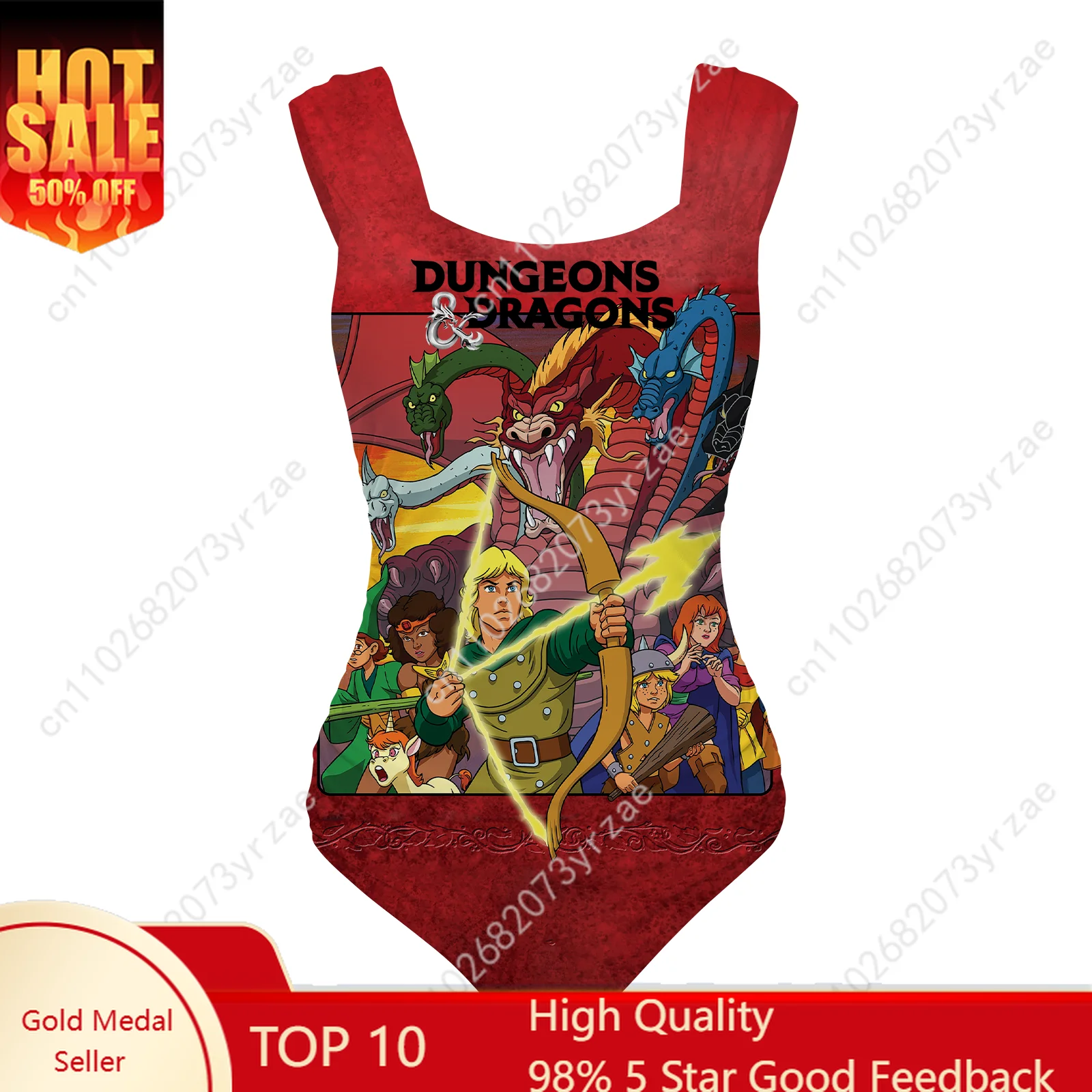 

Dungeons Dragons One Piece Swimsuit Wide Strap Womens Bathing Suits Personalized Swimwear Pool Party Sexy Bikini Custom Suits