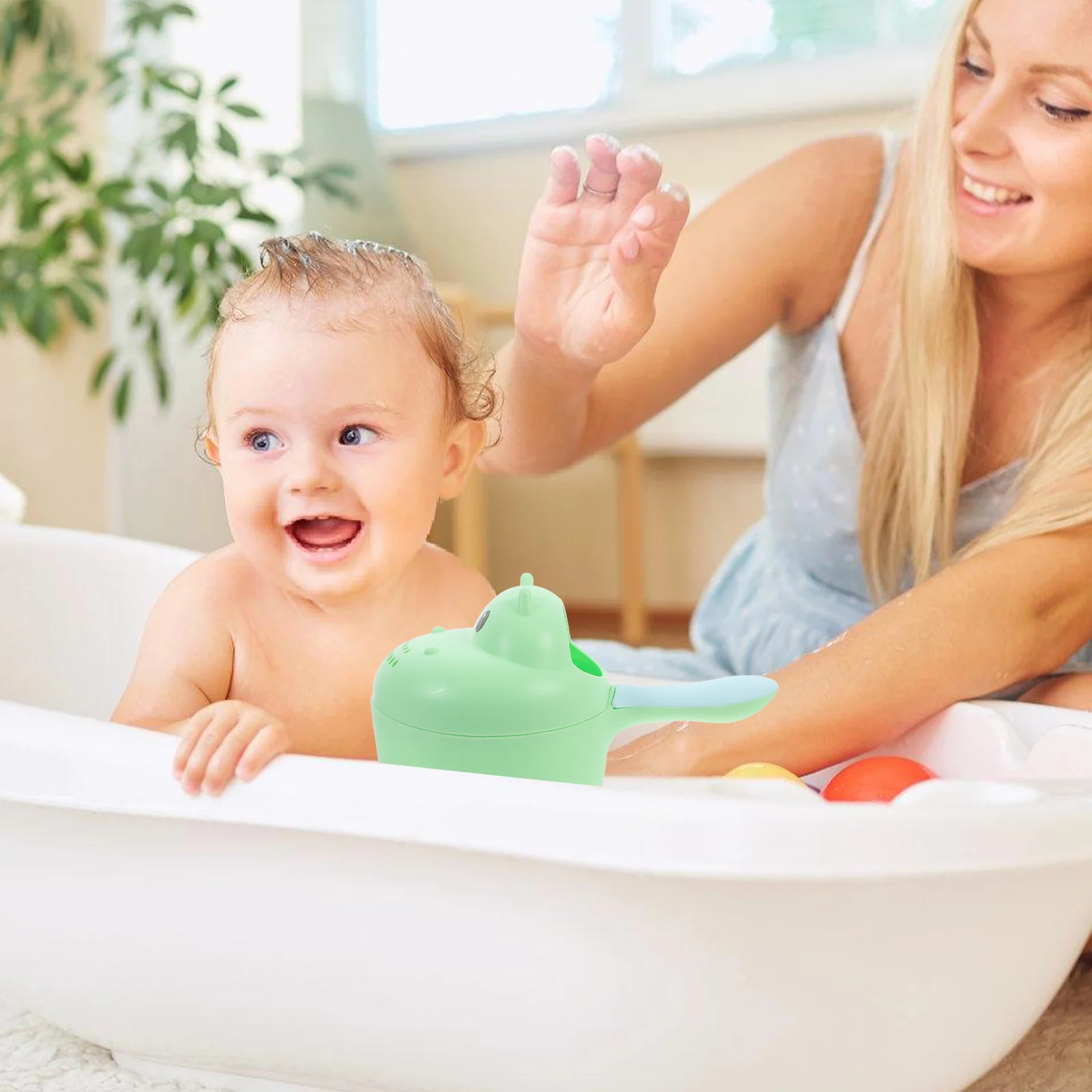 

Чашка для ополаскивания детской ванны в форме бегемота, легко управляемая ручка, удобная, с использованием опыта для малышей, кружка для ванны, ковш для душа