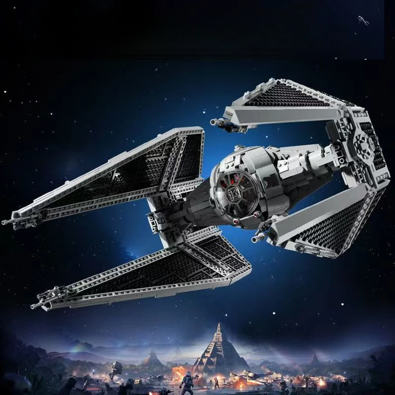 TIE Interceptors Spaceship 1931PCS Building Blocks Compatible 75382 Assembly Model Sets Modified Imperial Fighters Toy Kid Gifts