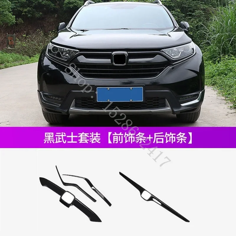 Für Honda CRV CR-V 2017 2018 ~ 2022 Abdeckung ABS Trim Vorne und Hinten Logo Mark Dekorative Mark Grid Grill grille Racing Rahmen Stick