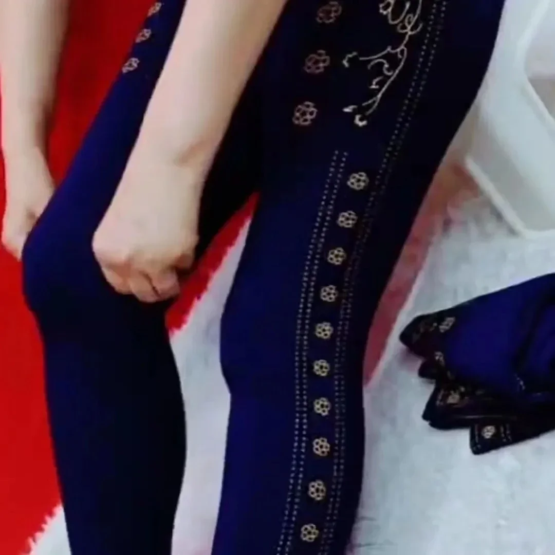 طباعة نحيل شتاء دافئ تمتد طماق السراويل عادية المخملية اصطف رشاقته أمي Pantalones أنيقة الثلوج ارتداء النساء Spodnie