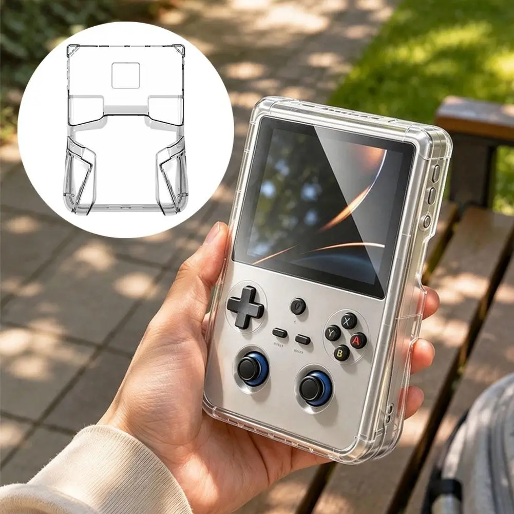 Clear Soft TPU Protective Case for ANBERNIC RG 477V Anti-Drop Scratch-Proof Transparent Handheld Gaming Console Cover
