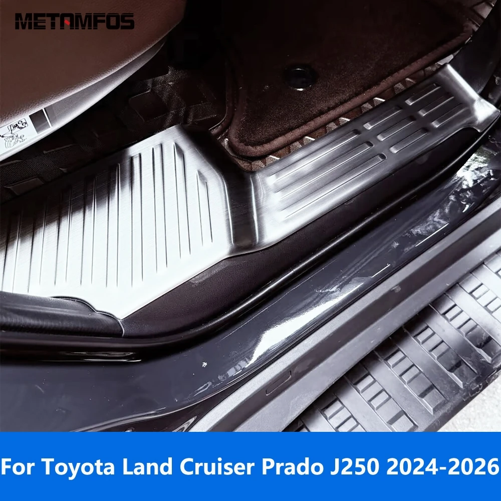 

Car Door Sill Scuff Plate Welcome Pedal Entry Guard For Toyota Land Cruiser Prado 250 LC250 J250 2024 2025 2026 Car Accessories