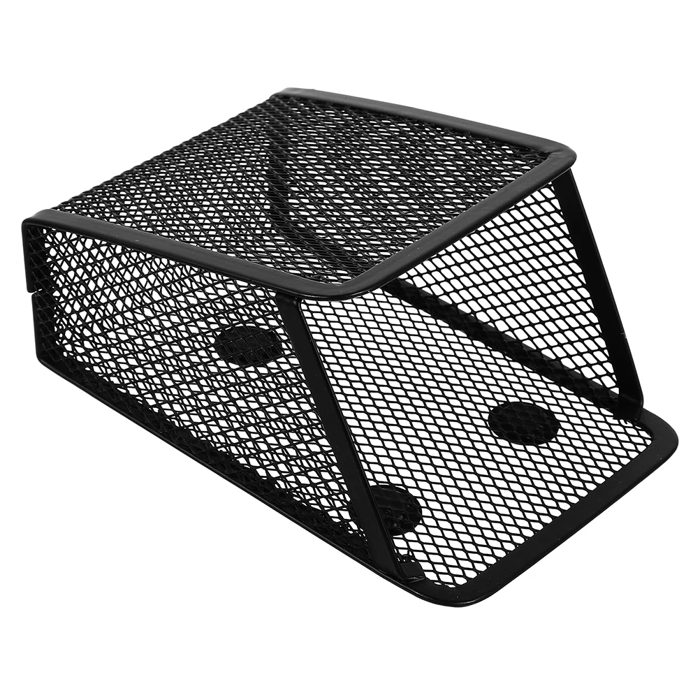 

Magnetic Pen Holder Small Square Iron Stationery Organizer Wall Hanging Fridge Metal Surface Marker Pencil Storage