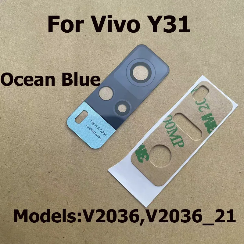 

For Vivo Y31 Rear Back Camera Glass Lens With Glue Sticker Adhesive Replacement V2036