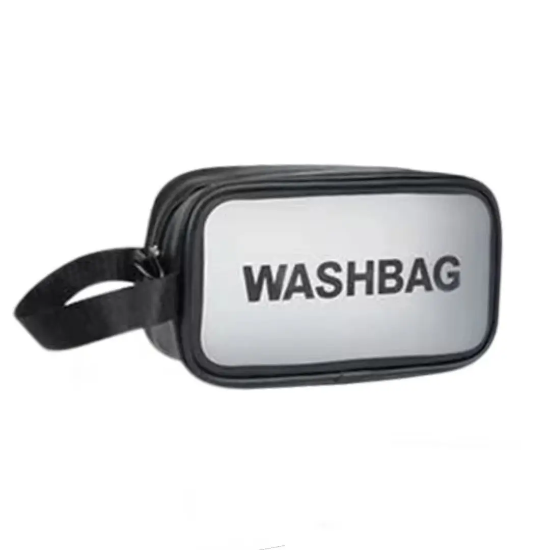HOMEFISH Single Layer Transparent PVC Waterproof Cosmetic Bag, Portable Large Capacity Dustproof