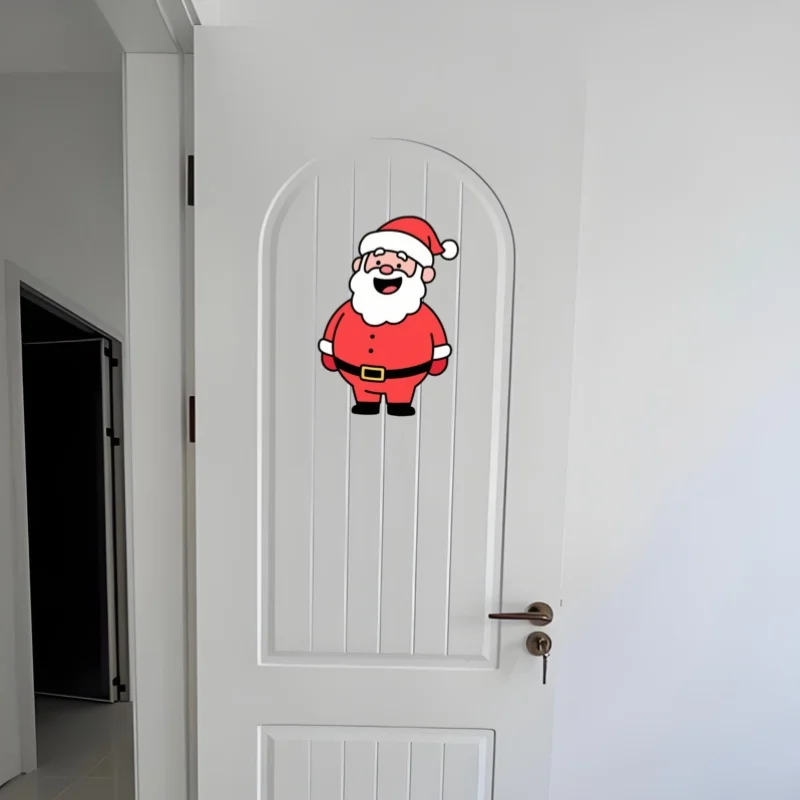 휴일 집 및 선물 개인화를 위한 매력적인 클래식 산타 스티커 1개, 텀블러, 여행 가방에 적합
