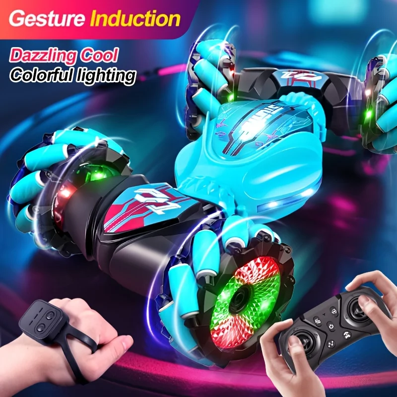 Gesture-sensing Stunt Remote Control Car Lights And Music One-click Transformation Toy Car Children's Christmas Gifts