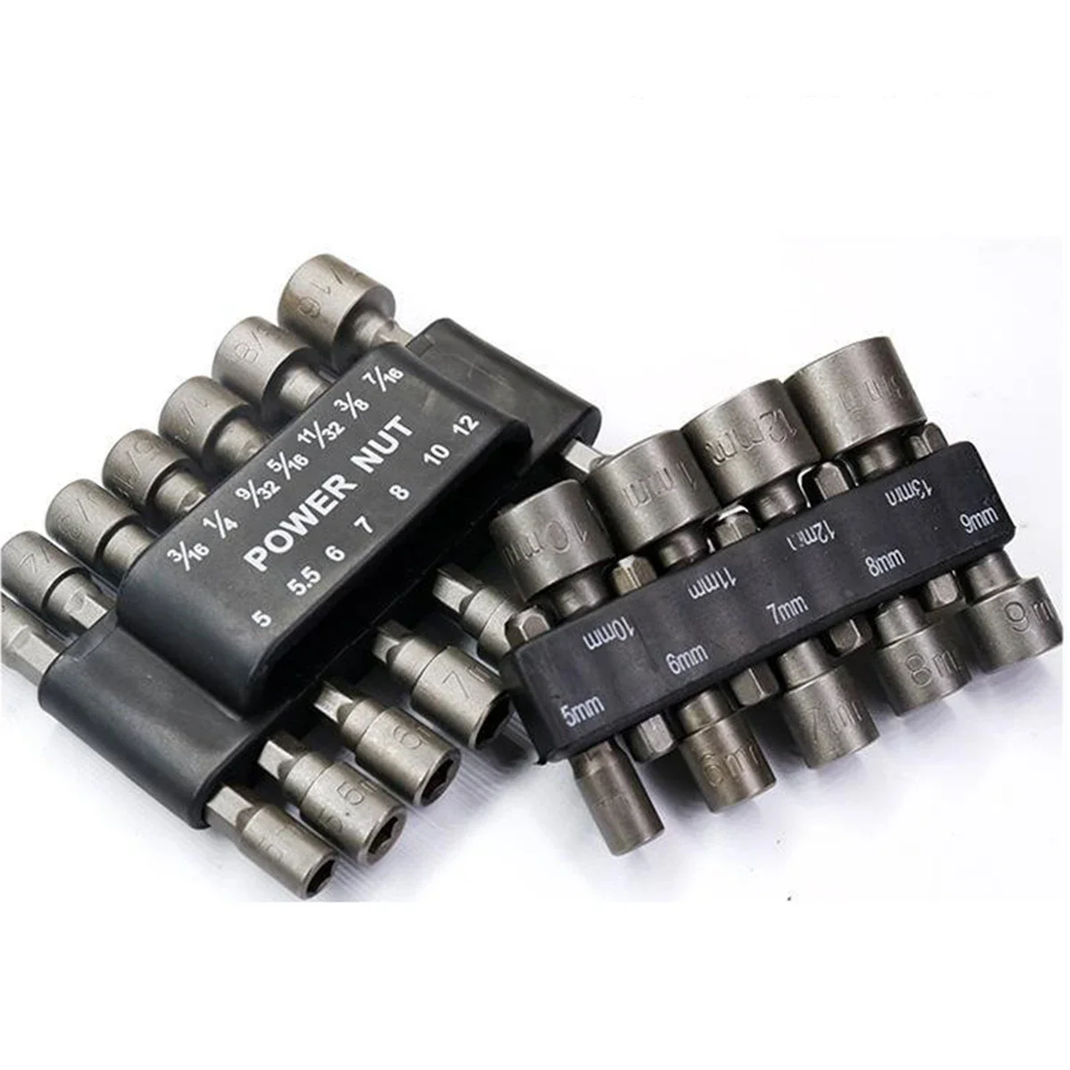 

9/14pcs impact Socket Power Nut Driver Drill Bit Set 5-12mm Hex Shank Hex Nut Socket 1/4" Screw Metric Driver Tool Set Adapter