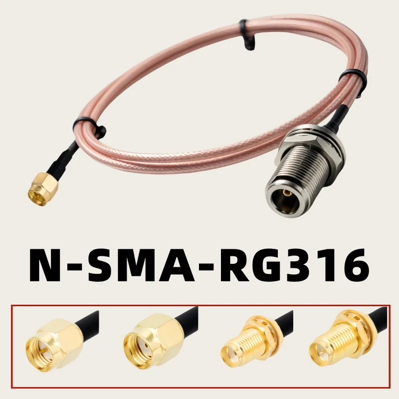 RG316 SMA Male to N Female Bulkhead Connector Coaxial Pigtail RF Cable Extension Jumper Cable