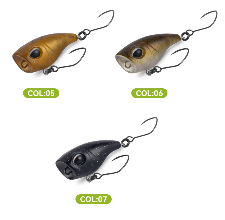 Kingdom Micro Popper Angelköder, 1,5 g, 27 mm, 2,2 g, 34 mm, künstlicher schwimmender Kurbelköder, Topwater-Hartwobbler zum Angeln auf Barschforellen – Detail 12