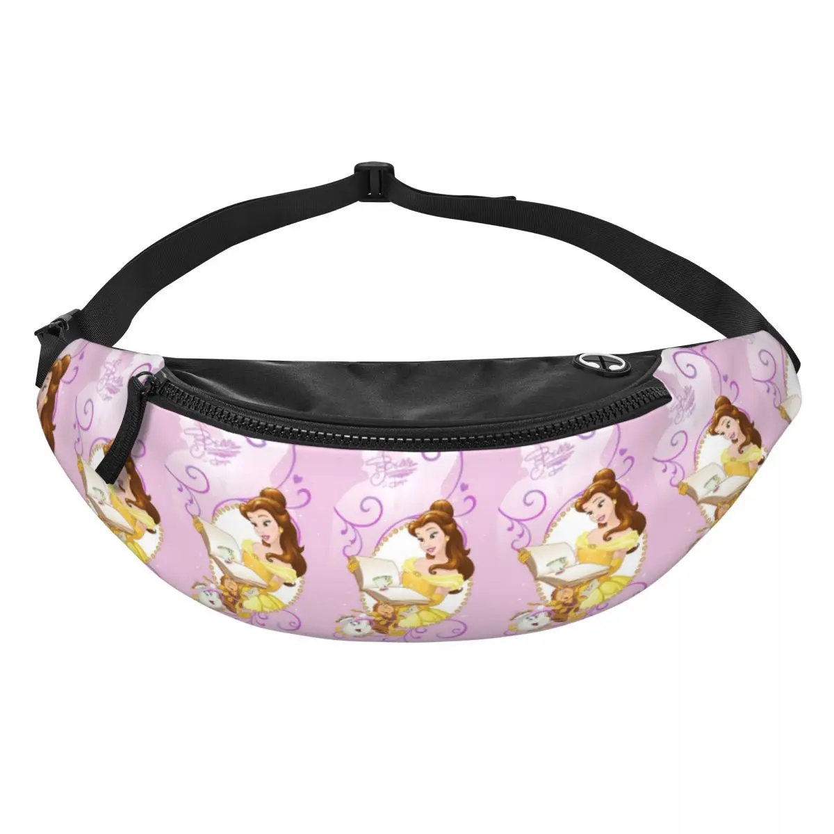 

Custom Beauty Anime And The Beast Fanny Pack Women Men Fashion Crossbody Waist Bag for Traveling Phone Money Pouch