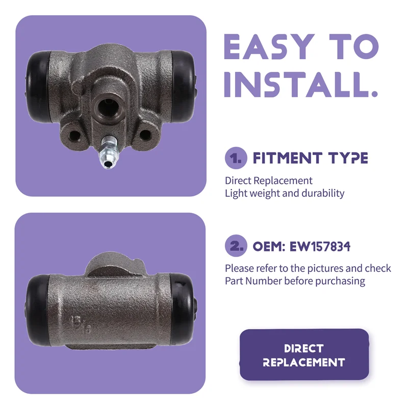 

AR-Wheel Cylinder Brake Cylinder EW157834 EC0126610B YL8Z2261BB BRWC-44 For FORD ESCAPE MERCURY MARINER 2.3L L4 2005-2007