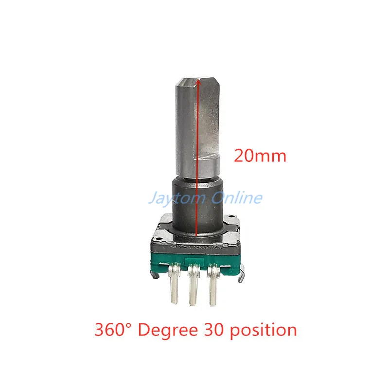 1pc ALPS EC11 Rotary Encoder Code Switch Spring Return 30 Position With Push Button Switch 5pin Handle Length 15/20mm Half Shaft