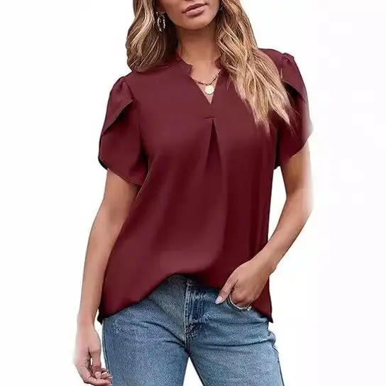 

Женский воротник-лепесток Lotus Le Irt ort Sve Свободный крой из полиэстера 00% весеннего сезона Обычный тонкий не деформируемый