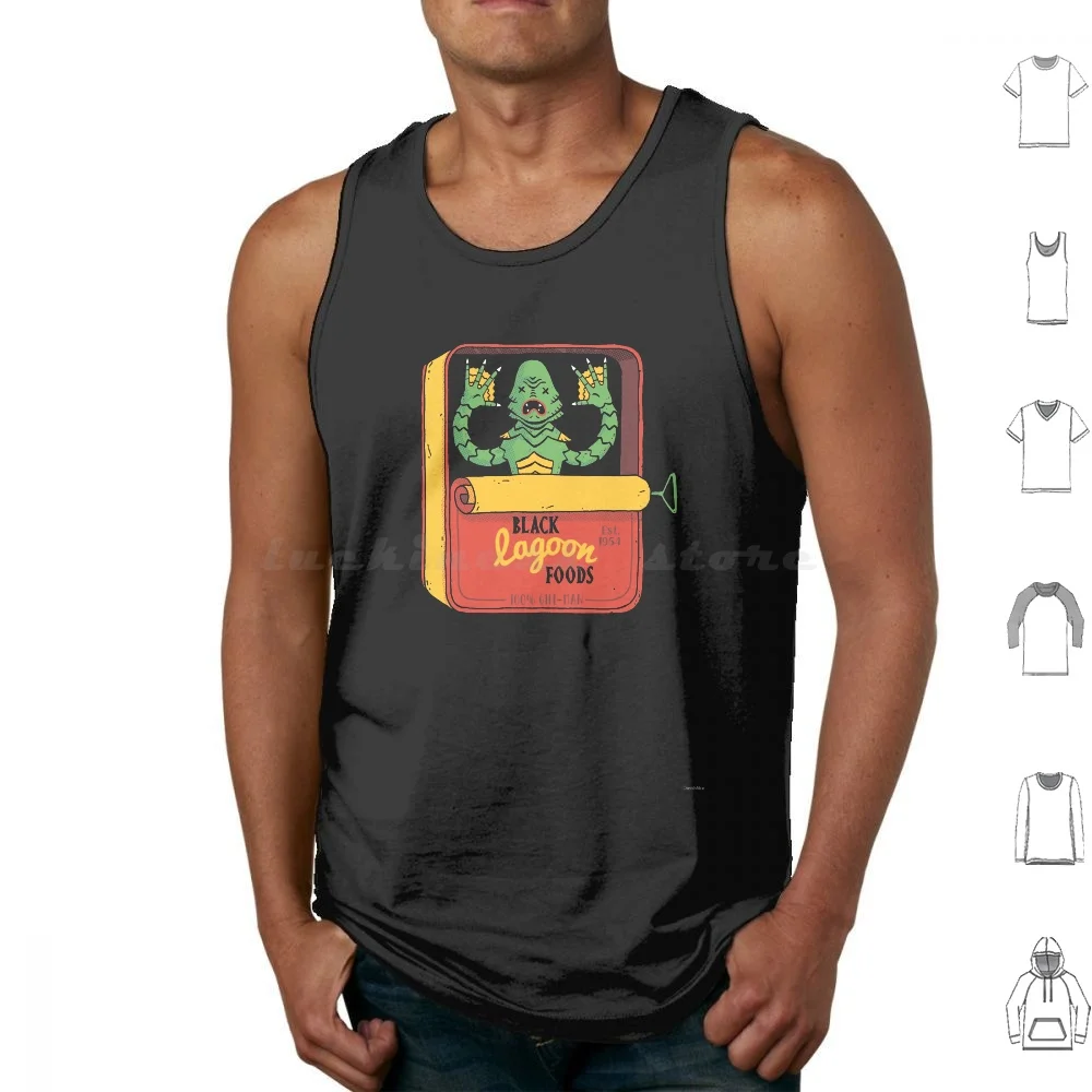 Tinned Creature Tank Tops Print Cotton Creature Monster Monsters Classic Universal Retro Vintage