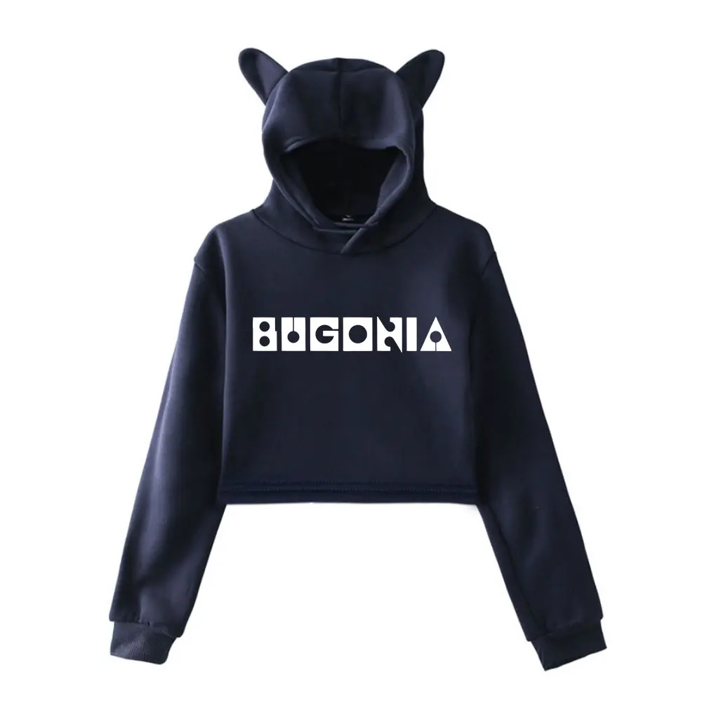 

Багония логотип мерч фильм серии с капюшоном каваи кошачьи ушки шнурок мужские/женские модные пуловеры