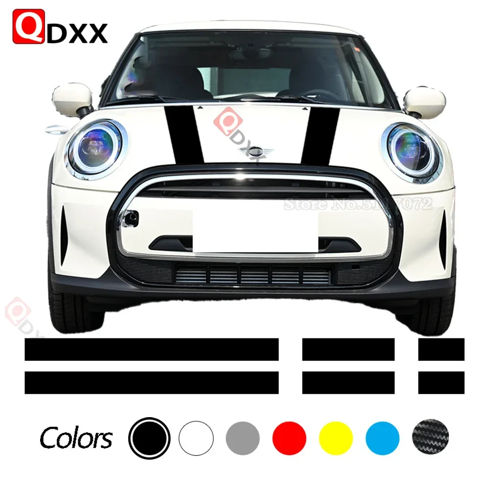 

Наклейки-полосы на капот автомобиля, наклейки на крышку двигателя, наклейки на задний багажник, декоративные наклейки на кузов для MINI Cooper F56 R56 F55 F57 R57 R58 JCW, аксессуары.