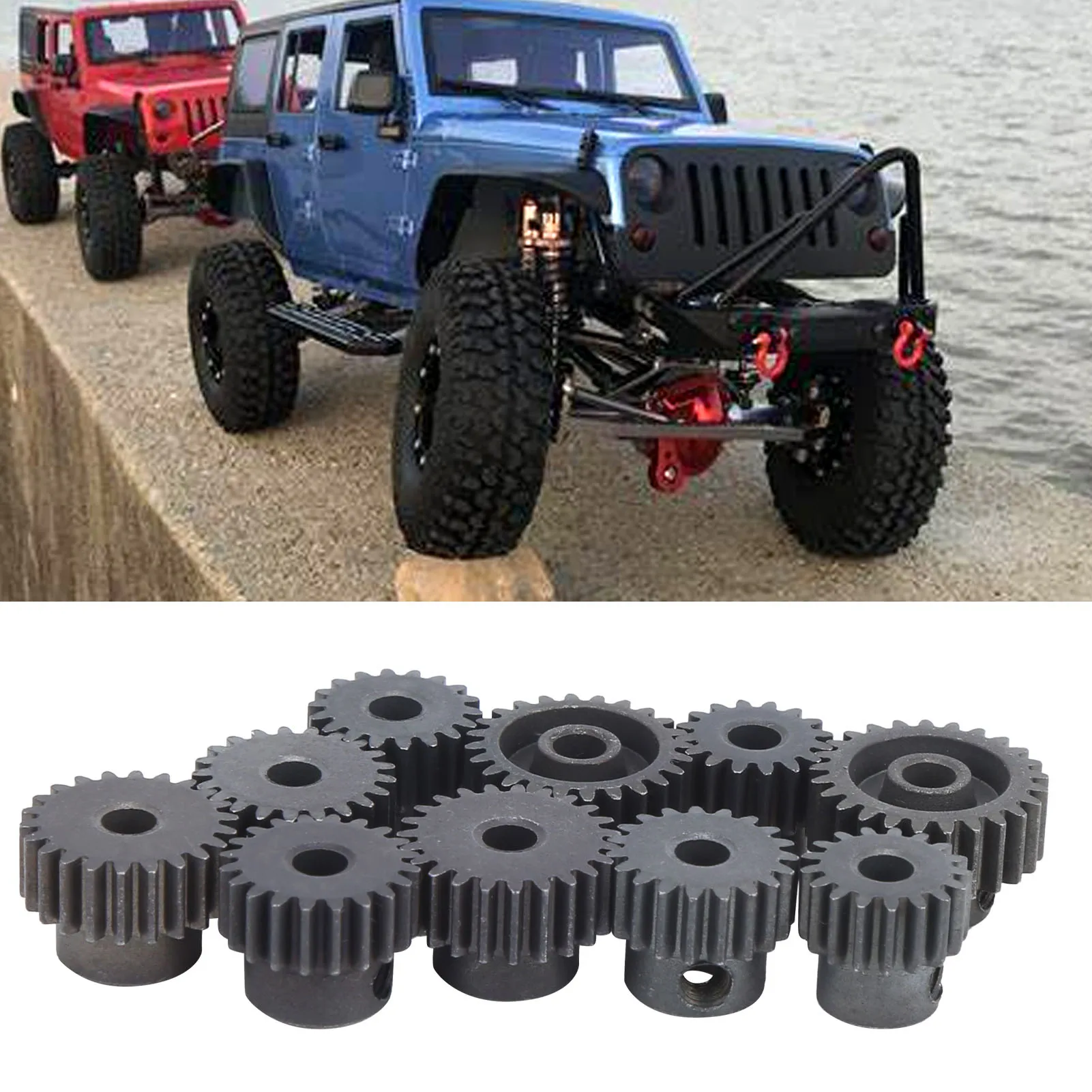 

16T‑25T Motor Gear /Set 16T‑25T 7075 48P Steel RC Car Motor Gear Pinion for 1/8 1/10 Brushless Motor Steel Motor Pinion
