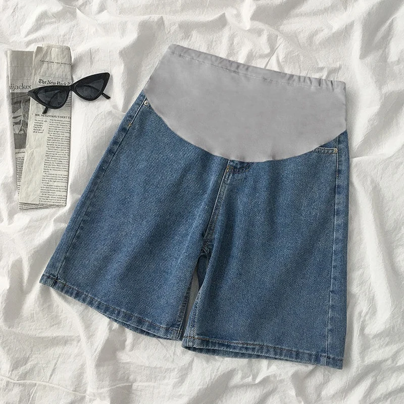 Summer Fashion Trend Maternity Shorts Belly Support Pants Loose Five-quarter Wide Leg Shorts
