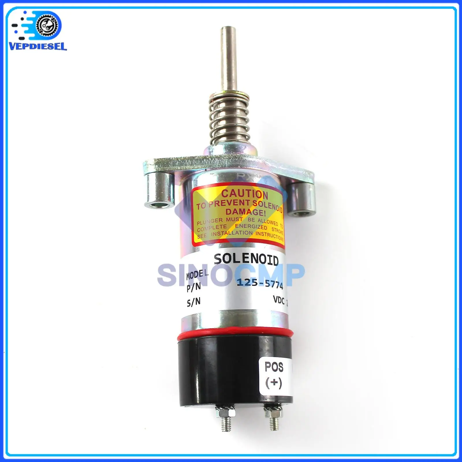 1pc 24V Flameout Stop Solenoid 125-5774 1255774 For Caterpillar Excavator Accessories Flame Out Solenoid Valve New