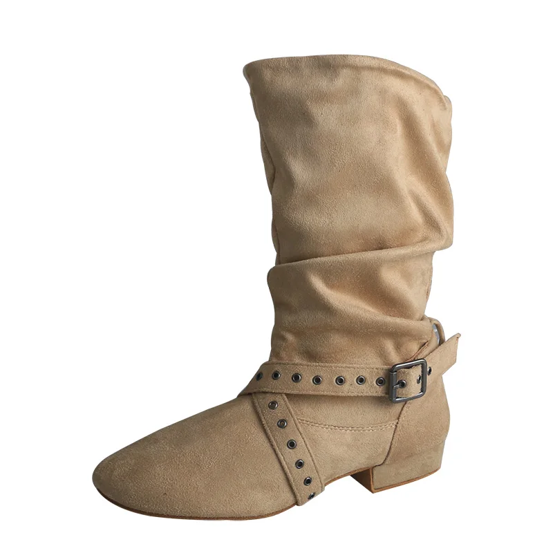 NONE Wedopus Western-Tanzstiefel mit individuellem Absatz, urbane Stufe, schwarze Stiefel zum Tanzen von Damen, Wildledersohle, Cowboystiefel, Tanz 6